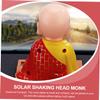 Dashboard Car Funny Nodding Solar Chinese Monk Decor Figurine Ornament Home Interior Head for Figure Ornaments Display Doll Bobblehead Buddha Shaking Little Figurines view 4