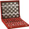 Aakrati Devyom 14'' Handcrafted Russian Soviet Series Metal Chess Pieces & Board Set With Velvet Storage Box | Brass Metal Luxury Chess Set view 2