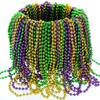 GiftExpress 144-Pack Mardi Gras Beads Necklaces Bulk, Purple Gold Green Carnival Throw Necklaces, Parade and Gasparilla Party Assortment view 1
