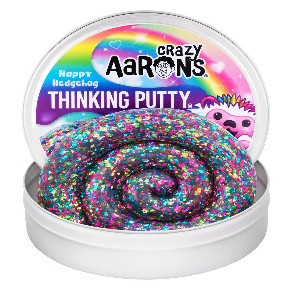 Crazy Aaron's Thinking Putty - Happy Hedgehog - Multi-Color Sensory Putty for Kids and Grown ups in a 4" Tin - Creative and Endless Fun, Stress Relief Therapy Toys, Never Dries Out - Made in USA