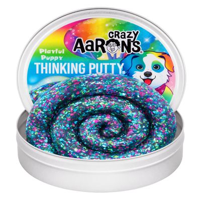 Crazy Aaron's Thinking Putty - Playful Puppy - Multi-Color Sensory Putty for Kids and Grown ups in a 4" Tin - Creative and Endless Fun, Stress Relief Therapy Toys, Never Dries Out - Made in USA