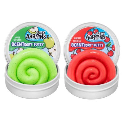 Crazy Aarons SCENTsory Thinking Putty Bundle - Crisp Apple and Very Cherry - Made in USA