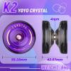 MAGICYOYO Yoyo K2 Crystal Pack of 2 Yoyos, Dual Function Responsive Yo Yo for Kids Beginner + Unresponsive Yo-yo Bearing Kit for Adults+12 Strings+2 Bags( Crystal Black+Purple) view 4