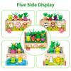 KMTJT Montessori Wooden Toddler Toys for 1 2 3 Years Old Boys Girls, Shape Sorting Toys First Birthday Gifts for 1-2 Years, Wood Animal Farm Car Preschool Educational Fine Motor Skills Toy view 2