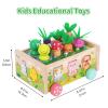 KMTJT Montessori Wooden Toddler Toys for 1 2 3 Years Old Boys Girls, Shape Sorting Toys First Birthday Gifts for 1-2 Years, Wood Animal Farm Car Preschool Educational Fine Motor Skills Toy view 4