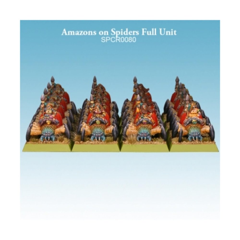 Spellcrow 10mm Miniatures Amazons on Spiders Full Unit