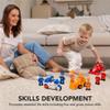 FUNERICA 12-Pcs People Figures and Toy Cars Playset - Fireman, Police, Construction Workers - Pretend Play Vehicle & Figurine Set Accessories for Kids - Emergency Rescue & Construction Toys view 4