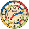 Scout 210000002 Children's Learning Clock Wood Blue/Red/Green view 1