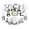 30PCS Panda Birthday Hanging Swirl Decorations, Panda Bear Birthday Party Supplies Party Decorations Animal Panda Theme Party Decor Favors view 3