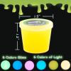 30 Pack Glow in The Dark Slime Kit, Mini Slime Party Favors, Crystal Galaxy Slime with with Multi Colors - Blue, Pink, Yellow, Orange etc. Birthday Gift, Play Education for Kids Girls and Boys view 4