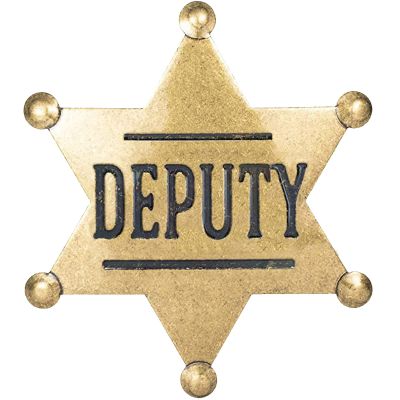 Finduat Metal Western Deputy Badge for Party Favors Supplies, School Carnival Prizes, Party Bag Gift Fillers