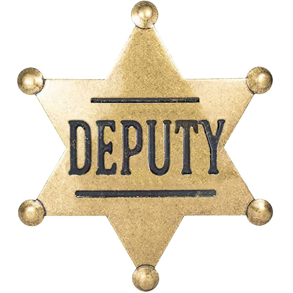 Finduat Metal Western Deputy Badge for Party Favors Supplies, School Carnival Prizes, Party Bag Gift Fillers