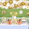 A Baby is Brewing Baby Shower Decorations Beer - White and Gold Balloon Garland with Backdrop, Cake Topper, Diaper Party Decorations for Gender Reveal Pregnancy Celebration view 4