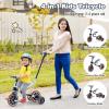 BABY JOY 4 in 1 Tricycle for Toddlers Age 2-4, Kids Trike Baby Balance Bike w/Adjustable Seat & Push Handle, Removable Pedals & Training Wheels, Ride-on Toy for Boys Girls (Blue) view 2