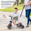 BABY JOY 4 in 1 Tricycle for Toddlers Age 2-4, Kids Trike Baby Balance Bike w/Adjustable Seat & Push Handle, Removable Pedals & Training Wheels, Ride-on Toy for Boys Girls (Blue) view 4