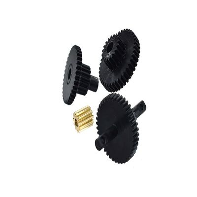 GPM Harden Steel #45 Transmission Gear+ Brass Motor Teeth for TRAXXAS 1/18 TRX4M Ford Bronco Land Rover Defender TRX-4M K10 High Trail (Black)