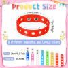 Honoson 24 Pcs Silicone Wristbands Cute Silicone Adjustable Wristbands Rubber Bands Bulk with Hole for Swimming Identify Shoe Birthday Presents, 8 Colors view 2