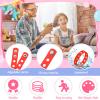 Honoson 24 Pcs Silicone Wristbands Cute Silicone Adjustable Wristbands Rubber Bands Bulk with Hole for Swimming Identify Shoe Birthday Presents, 8 Colors view 3