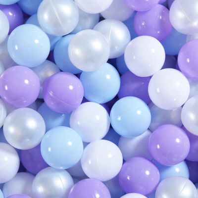 GUESVOT Ball Pit Balls Plastic Balls for Ball Pit BPA Free Plastic Balls Crush and Smash Proof Ball 100pcs 2.2" Set for Toddlers for Play Tent Tunnel (Purple+Blue+White)