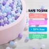 GUESVOT Ball Pit Balls Plastic Balls for Ball Pit BPA Free Plastic Balls Crush and Smash Proof Ball 100pcs 2.2" Set for Toddlers for Play Tent Tunnel (Purple+Blue+White) view 4
