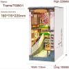 DIY Wooden Book Nook Shelf Insert Kits Miniature Dollhouse with Furniture Cherry Blossoms Bookends Toys Gifts,004,Constructive23 view 2