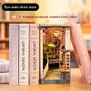 DIY Wooden Book Nook Shelf Insert Kits Miniature Dollhouse with Furniture Cherry Blossoms Bookends Toys Gifts,004,Constructive23 view 3