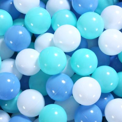 GUESVOT Ball Pit Balls Plastic Balls for Ball Pit BPA Free Plastic Balls Crush and Smash Proof Ball 100pcs 2.2" Set for Toddlers for Play Tent Tunnel (Blue Mix)