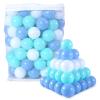 GUESVOT Ball Pit Balls Plastic Balls for Ball Pit BPA Free Plastic Balls Crush and Smash Proof Ball 100pcs 2.2" Set for Toddlers for Play Tent Tunnel (Blue Mix) view 2