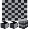 Shihanee Foam Floor Tiles Foam Floor Mats Play Mats Bulk with Borders Interlocking for Gym Nursery Bedroom(64ft,Black, Gray) view 1