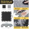 Shihanee Foam Floor Tiles Foam Floor Mats Play Mats Bulk with Borders Interlocking for Gym Nursery Bedroom(64ft,Black, Gray) view 2