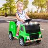 OLAKIDS Ride on Car, Recycling Garbage Truck Electric Vehicle with Music, Horn, Warning Lights, Recycling Accessories Included, Toddlers Battery Powered Trash Toy for Boys Girls (Green) view 2
