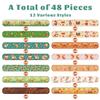Fox Party Favors 48 PCS Forest Fox Slap Bracelets Cartoon Forest Animals Party Wristbands for Kids Boys Girls Woodland Party Supplies Birthday Party Baby Shower Carnival Prizes Gifts Classroom Rewards view 3