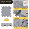 Shihanee Foam Floor Tiles Foam Floor Mats Play Mats Bulk with Borders Interlocking for Gym Nursery Bedroom(64ft,Gray) view 2