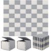 Shihanee Foam Floor Tiles Foam Floor Mats Play Mats Bulk with Borders Interlocking for Gym Nursery Bedroom(64ft,Gray, White) view 1