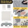 Shihanee Foam Floor Tiles Foam Floor Mats Play Mats Bulk with Borders Interlocking for Gym Nursery Bedroom(64ft,Gray, White) view 2