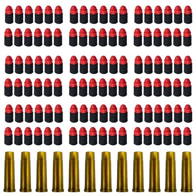 200 Small Refill Bullet Darts and 12 Toy Plastic Shells for Tehoosen Revolver Blaster,0.27 inch Diameter,7 mm Diameter