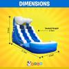 Crossover Inflatable Water Slide for Kids (Without Blower), 21 x 9 x 12 Foot Backyard Inflatable Waterslide, Blue Wave Slide with Splash Pool for Outdoor Summer Fun - 12 Feet Tall view 4