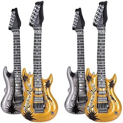 Gold and Silver Guitar Inflates (40" Gold Silver 4 pc)