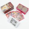 Jayiaine Tarot Cards Deck, with Red Guidebook Divination Cards, 78 Fortune Telling Game Set for Family Reunion Beginners Expert Readers for Christmas Birthday, A view 1