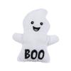 Adorable White Halloween Stuffed Ghosts with Boo Print - 3.75" x 4.25" (Pack of 12) - Perfect for Trunk-or-Treat Event Giveaways, Halloween Party Favors, or Game Prizes view 1
