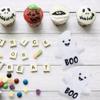 Adorable White Halloween Stuffed Ghosts with Boo Print - 3.75" x 4.25" (Pack of 12) - Perfect for Trunk-or-Treat Event Giveaways, Halloween Party Favors, or Game Prizes view 2