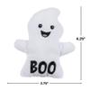 Adorable White Halloween Stuffed Ghosts with Boo Print - 3.75" x 4.25" (Pack of 12) - Perfect for Trunk-or-Treat Event Giveaways, Halloween Party Favors, or Game Prizes view 3