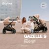 Cybex Gazelle S Stroller Modular Double for Infant and Toddler Includes Detachable Shopping Basket Over 20+ Configurations Folds Flat Easy Storage, Seashell Beige, 1.0 Count, 28.4 pounds view 2