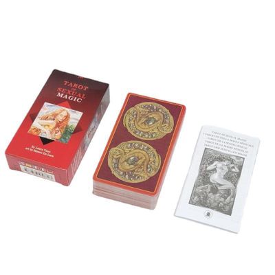 Jayiaine Tarot Cards Deck, with Red Guidebook Divination Cards, 78 Fortune Telling Game Set for Family Reunion Beginners Expert Readers for Christmas Birthday, B