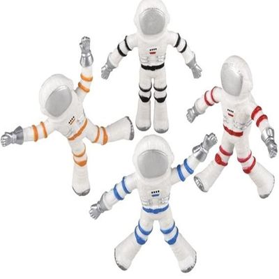 HAPPY DEALS ~ Bendable Astronaut Toys 12 Pc - 3 Inch Party Favor Action Figures Space Fidget Stress Relief Great Gift