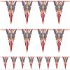 British Coronation Bunting - 20ft Card Union Jack Flag with King Charles III Triangular Bunting - United Kingdom King's Coronation Street Party Decoration view 1