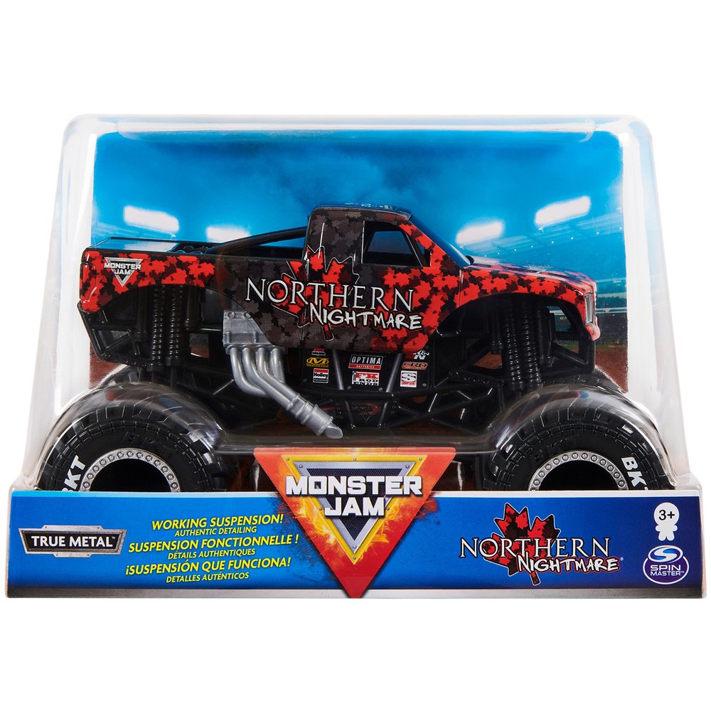 Monster Jam, Official Northern Nightmare Monster Truck, Die-Cast Vehicle, 1:24 Scale