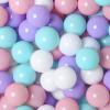 GOGOSO Ball Pit Balls for Toddlers Phthalate-Free BPA-Free Non-Toxic Crush Proof Soft Plastic Play Balls Baby Kids Shape Tent Pool Playhouse Playpen Party Decor,Green Pink Purple White,100PCS view 1
