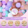 GOGOSO Ball Pit Balls for Toddlers Phthalate-Free BPA-Free Non-Toxic Crush Proof Soft Plastic Play Balls Baby Kids Shape Tent Pool Playhouse Playpen Party Decor,Green Pink Purple White,100PCS view 2