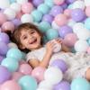 GOGOSO Ball Pit Balls for Toddlers Phthalate-Free BPA-Free Non-Toxic Crush Proof Soft Plastic Play Balls Baby Kids Shape Tent Pool Playhouse Playpen Party Decor,Green Pink Purple White,100PCS view 4